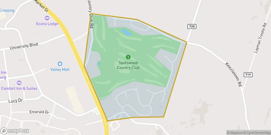 Map of Fairway Hills neighborhood in Harrisonburg VA